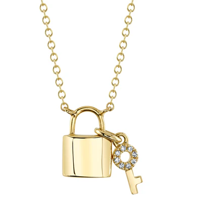 Collier or 14kt avec 0,03cts de diamants - sc55024796 - 