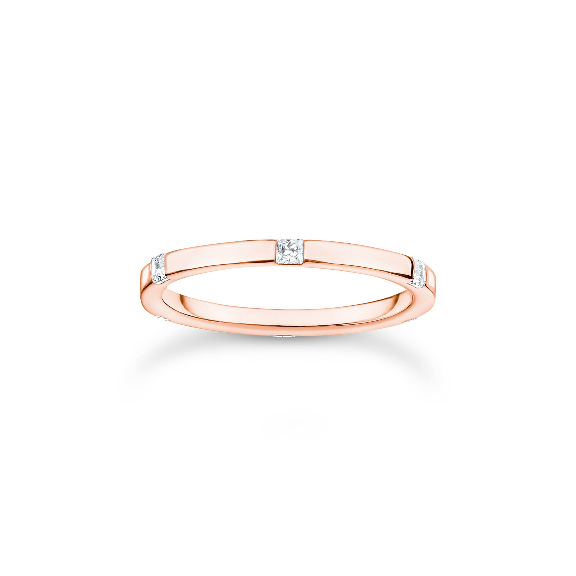 Bague Thomas Sabo avec pierres blanches or rose - R2285 - Thomas Sabo