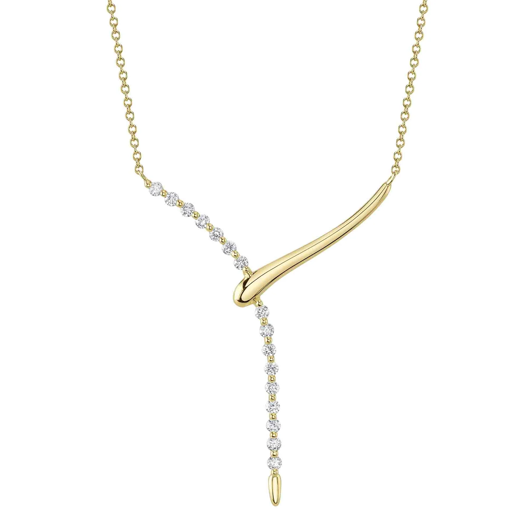 collier lariat 14kt et diamants - sc55026556 - 