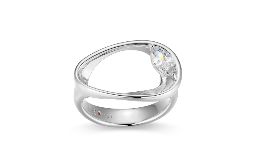 Bague Elle argent avec un cz marquise - r4lalf00ag - Elle Jewelry