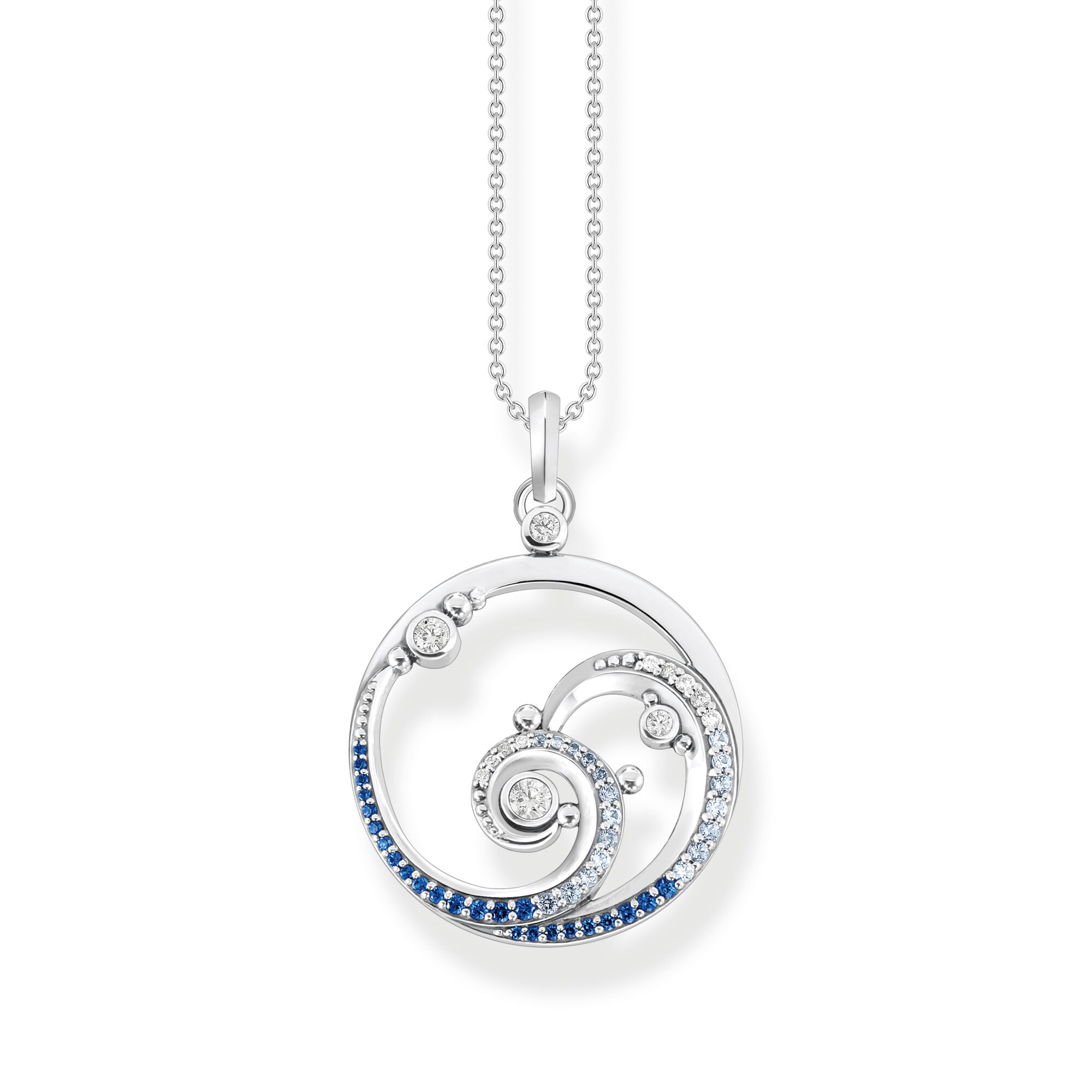 chaine pendentif thomas sabo vague cz bleues - CH1958 - Thomas Sabo