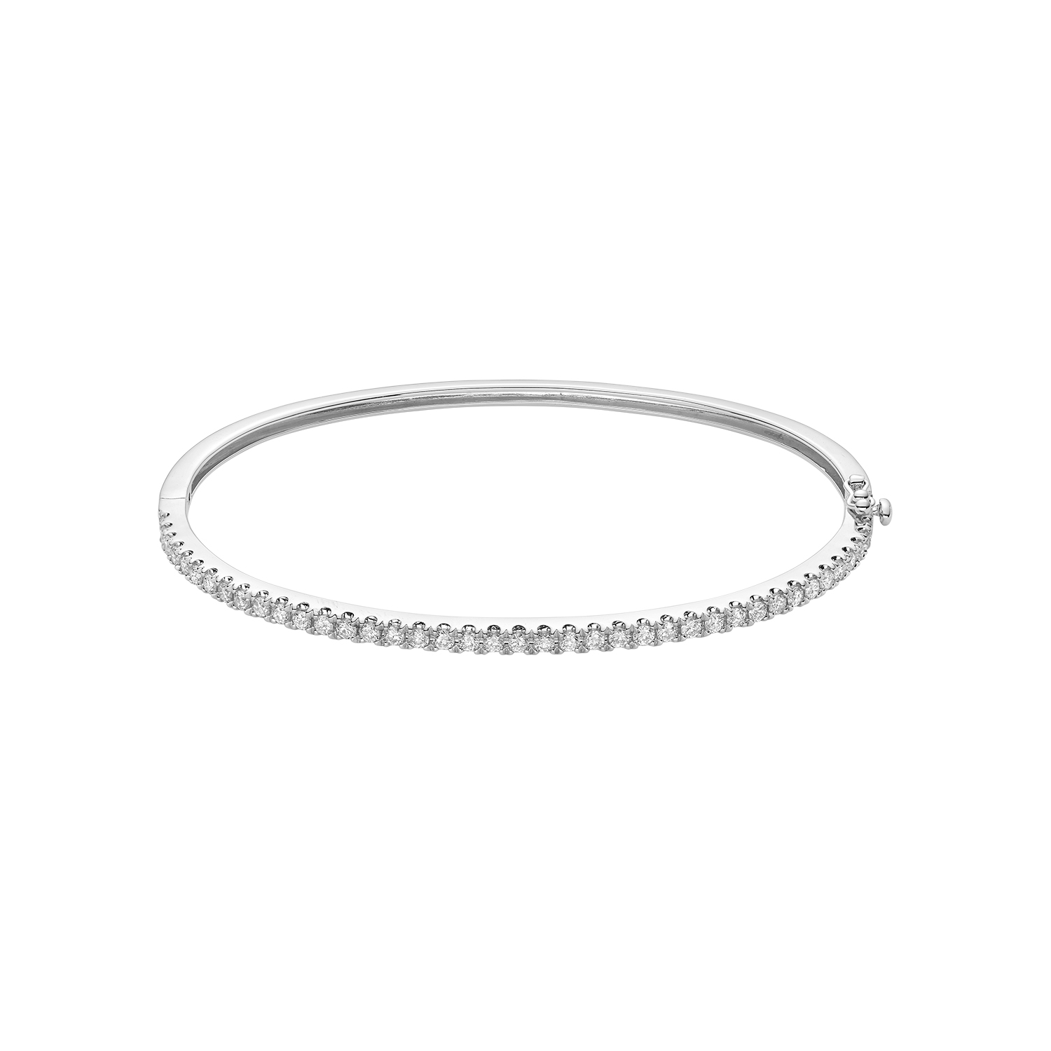 BRACELET RIGIDE OR BLANC 14K 46 PTS - B1448 - RNB