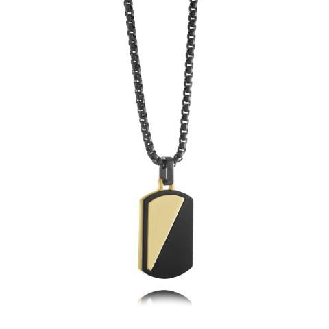 Chaine en stainless avec un pendentif plaqué or - sp382 - 